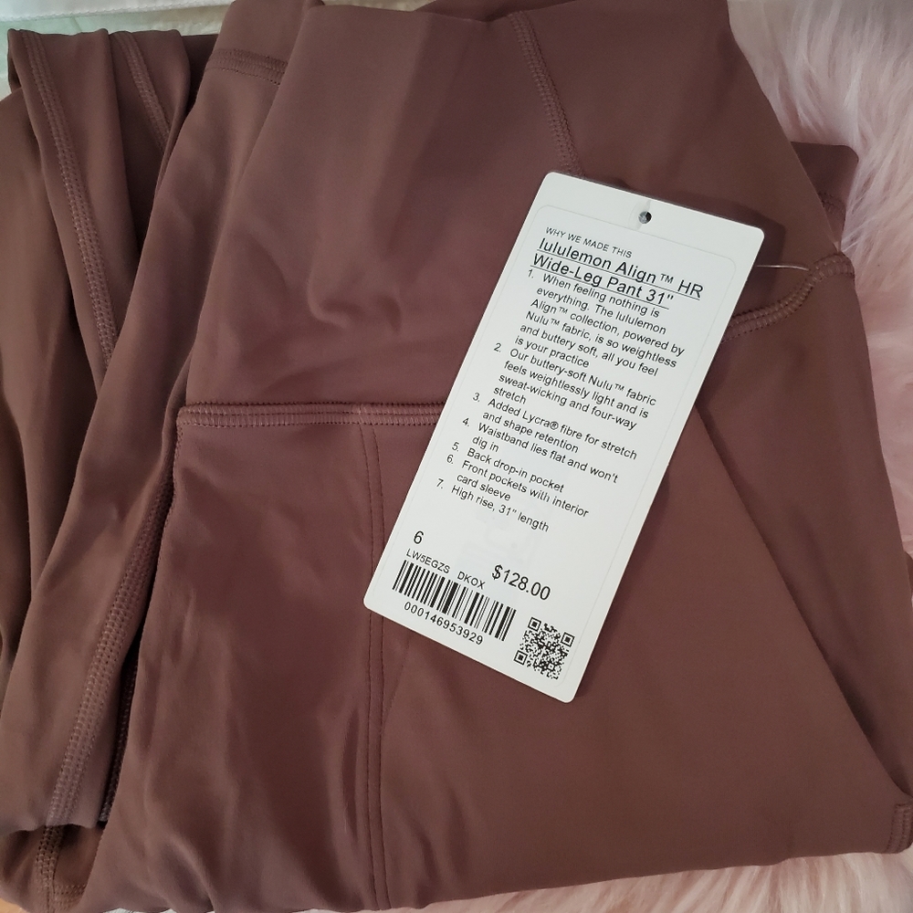 ✴️ NWT LULULEMON ALIGN PANT HR HIGH RISE DKOX DARK OXIDE BROWN 31” FULL LENGTH 6